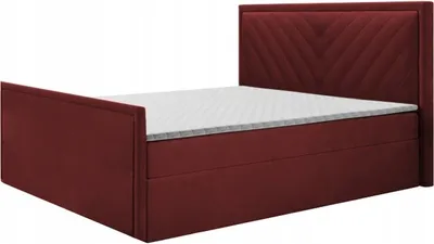 Produktbild von Boxspringbett POLI 2 , Topper Federkern , 180 x 200 cm , ( Rot - Manila 23 )