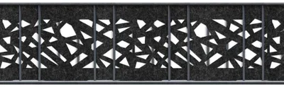 Produktbild von Doppelstab Sichtschutz zaun|zu Design-Vlies Streifen Nachbildung Graphic Zaunblende Schwarzgrau 2,6m