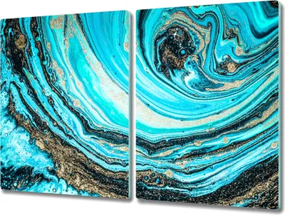 Produktbild von Coloray Schneidebrett Herdabdeckplatte 2x40x52 cm Kochplattenabdeckung Küchenbrett Hackbrett - Auge des Sturms abstractionism