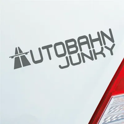 Produktbild von Auto Aufkleber Autobahn Junky Tuning Racing 15x5 cm Grau Sticker Heckscheibenaufkleber