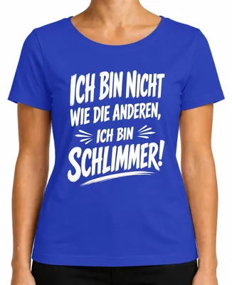 Imagen del producto de Camiseta para mujer "Statement Sarkasmus Rebell", color azul, talla XL
