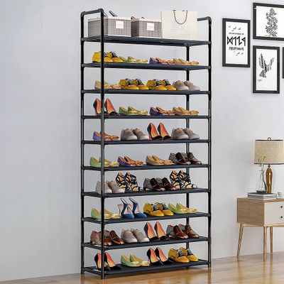 WTCTIN Schuhregal mit 10 Ablagen für bis zu 50 Paar Schuhe 100*30*176cm DIY Schuhständer