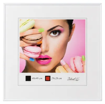 Produktbild von Photo Style Kunststoff Bilderrahmen Fotorahmen Wanddeko Collage Foto Poster - Farbe: Weiß | Format: 40x40