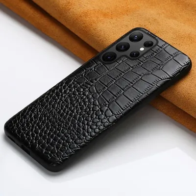 Image de Étui de téléphone en cuir à motif crocodile pour Samsung