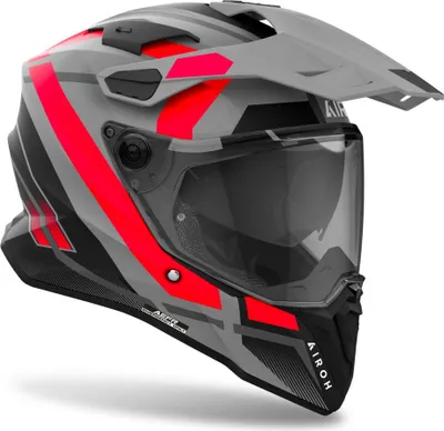 Produktbild von Enduro Helm Crosshelm Schutzhelm AIROH Commander 2 Mavick Grau Rot Größe XL