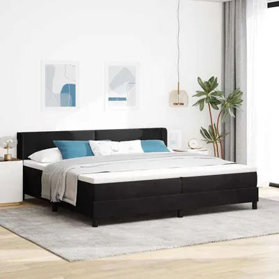 Immagine prodotto di Maison Exclusive - Letto boxspring con testiera nera 200 x 200 cm in velluto