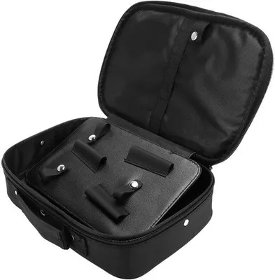 Image de Sac de transport noir pour outils de coupe, grande capacité, sac de voyage pour ciseaux