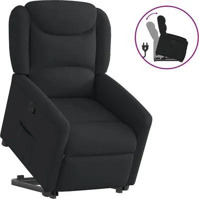 Produktbild von Hochwertig Relaxsessel mit Aufstehhilfe Schwarz Stoff 3303196