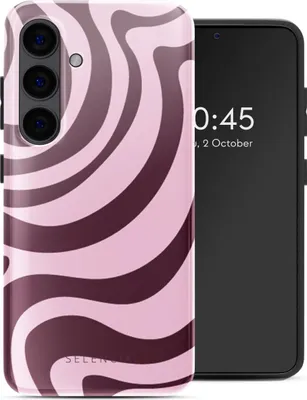 Zdjęcie produktu dla Selencia Vivid Backcover dla Samsung Galaxy S24 - Wavy Swirl Pink Plum