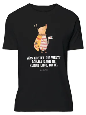 Produktbild von Mr. & Mrs. Panda Größe L T-Shirt Nachtfalter Fähnchen - Schwarz - Geschenk, Käfer, Küche Deko, Spruch Lustig, Witzig, Süß, Tshirt, Lustige Sprüche, Shirt, mit