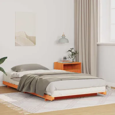Produktbild von Möbel Bodenbettgestell Wachsbraun 80 x 200 cm Massivholz Kiefer - Klassische Betten 873093