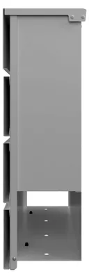 Produktbild von Briefkasten mit Zeitungsfach - Design 1 (RAL 9007 graualuminium)