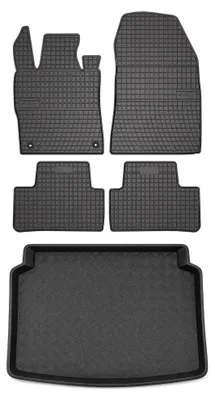 Zdjęcie produktu dla Dywaniki gumowe + mata bagażnika do Peugeot 308 III 2021- (hatchback) – czarne, dopasowane – Wielganizator SolidPRO