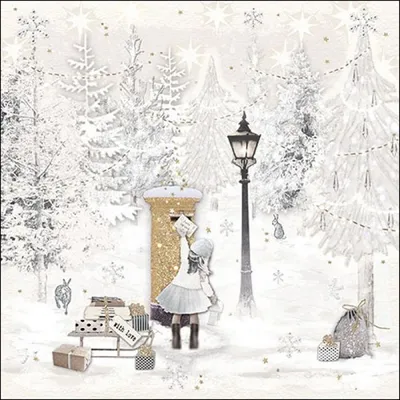 Produktbild von RP 20 Servietten Send you a Letter - Weihnachtspost 33x33cm