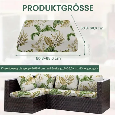 Obrázok produktu pre Poťahy na vankúše do obývačky, 8 kusov, elastické, vhodné na záhradný nábytok, mäkké a pružné, materiál: polyester a Elastan