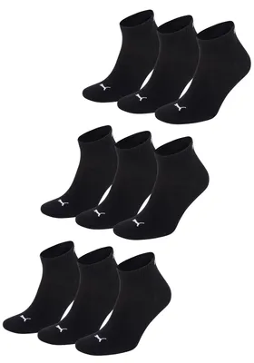 Produktbild von Puma Quarter Uni Sneakers Socken 9er Set 9 Paar - Schwarz / Größe: 43/46