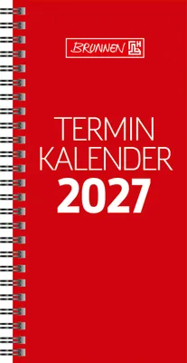 Produktbild von 2027 BRUNNEN Terminkalender 10x21cm rt 2S/1W