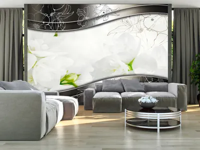 Produktbild von Vlies Fototapete 350x256 cm Tapeten Wandtapete XXL Blumen Abstrakt b-A-0164-a-b
