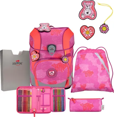 Produktbild von DerDieDas ErgoFlex Tiny Roses Schulranzen Set 5tlg.