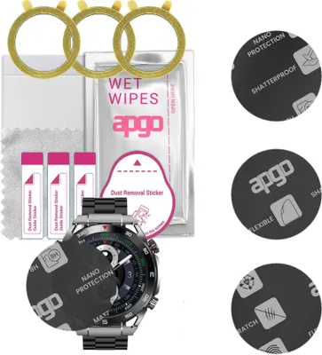 Produktbild von apgo 3 Stück Schutzglas, Matt, kompatibel mit Rubicon RNCF22 Smartwatch, Hybrid 8H, Ersatz für Hartglas, Displayschutzglas, Bildschirmschutz, Displayschutz, kratzfest