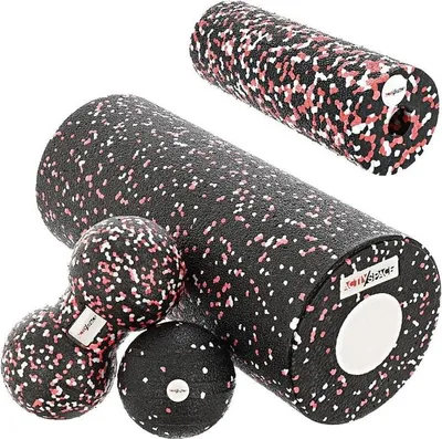Image de set de massage CrossFit 5 en 1, EPP Rollball - rouge