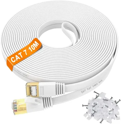 Produktbild von ikbc LAN Kabel 10 meter Cat 7, Netzwerkkabel 10m Flach Hochgeschwindigkeit