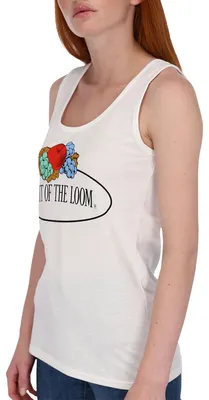 Produktbild von Fruit of the Loom ärmelloses Damen T-Shirt mit Vintage-Logo