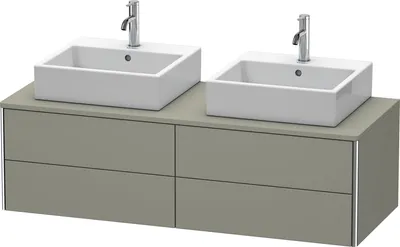 Produktbild von Waschtischunterbau XSQUARE 400x1400x548mm f 2 Be Steingr seidenmatt steingrau seidenmatt