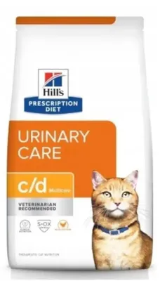 Image de Régime thérapeutique Hill's pour chats c/d Urinary Care Multicare Croquettes pour chats Poulet 8 kg