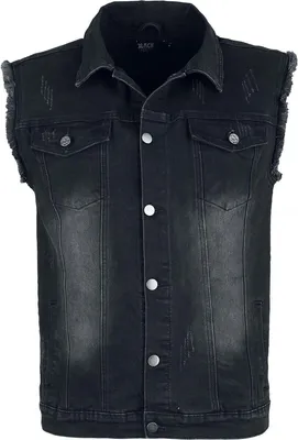 Produktbild von Black Premium by EMP Herren graue Jeans-Weste im Used-Look XL