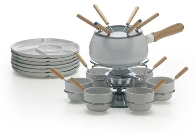 Immagine prodotto di Excelsa fondue set 28 teilig Convivio stahl 32,5xH21,5x38,5 cm silber