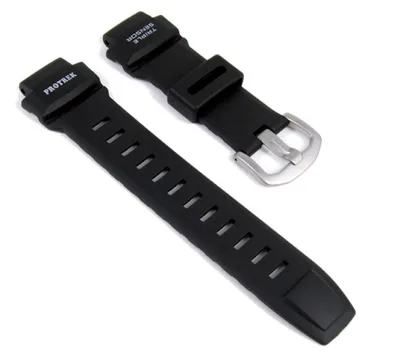 Immagine prodotto di Cinturino di ricambio Casio Cinturino per orologio in resina nero 18 mm per PRG-550-1 PRG-550