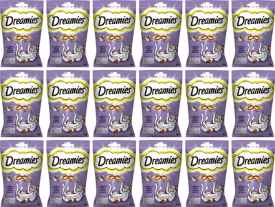 Produktbild von Dreamies Katzensnacks Katzenleckerlis Catnip mit Ente 18 x 60g