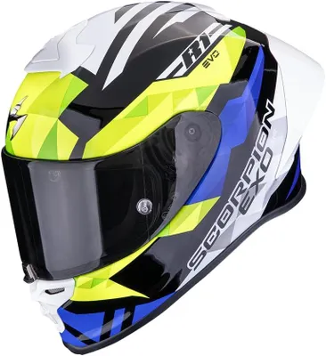 Produktbild von SCORPION EXO-R1 EVO II AIR VALERE Schwarz-Blau-Fluo Gelb L