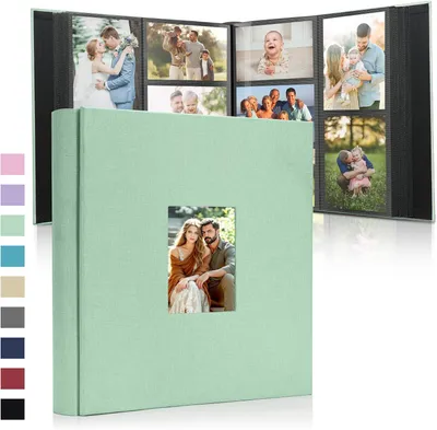 Productafbeelding van Groot fotoalbum 10x15 cm, 1000 foto's, linnen, voor familie