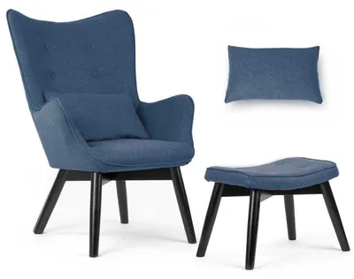 Obrázek produktu pro Sofotel 2045 Křeslo ušák s podnožkou Norse modré