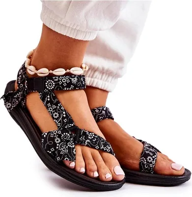 Produktbild von Schwarze Venna-Sandalen mit Klettverschluss für Damen 37