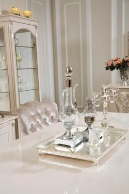 Produktbild von Vitrine Glasschrank Holz Schränke Wohnzimmer Vitrinen Italienische Luxus Möbel