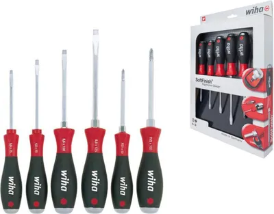 Produktbild von Wiha SoftFinish® Schlitz/Pozidriv Schraubendrehersatz, 6-tlg. (530 ZK6)