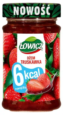 Imagen del producto de Mermelada de fresa de Łowicz sin azúcares añadidos, con edulcorantes, 200 g