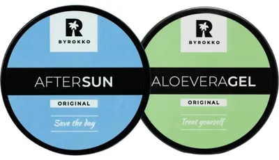 Immagine prodotto di Byrokko Aloe Vera Gel Rinfrescante Doposole + After Sun Crema Doposole 180 Ml Set Per L'Abbronzatura