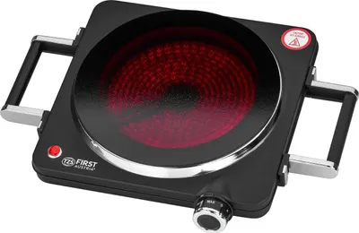 Produktbild von TZS First Austria Infrarot Kochplatte, Glaskeramik, mit Infrarot Wärme, 1500W, mobiles Kochfeld, silber-schwarz