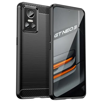 Produktbild von Carbon Shield TPU Hülle für Realme GT Neo 3 - Schwarz KP25736