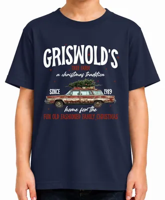 Obrázok produktu pre Griswolds Tree Farm Clark - Christmas Xmas Uni detské tričko, námorná farba, 140