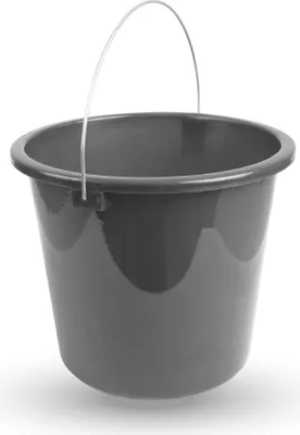Image de Seau avec anse métallique Anthracite - 5 litres - 1 pack ( 1 pièce )