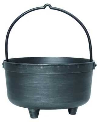 Produktbild von Großer Hexenkessel mit Henkel Schwarz-Silber 25cm