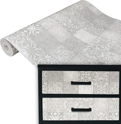 Produktbild von Klebefolie Möbel 45x100 cm - Aztekisches Muster - Möbelfolie selbstklebend in Deko-Stil - Folie für Möbel zur einfachen Renovierung von Türen, Tischen und Regalen - Klebefolie dekorativ und abwaschbar