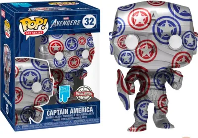 Obrázek produktu pro Funko POP: Marvel Patriotic Age - Captain America (Avengers, Stark Tech Suit) (Artist Series) with Pop Protector (32)