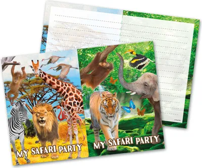 Obrázek produktu pro 8 pozvánek Wild Safari
