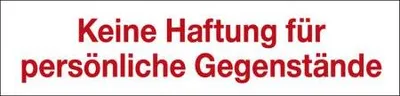 Produktbild von Hinweisschild - Keine Haftung - Gr. ca. 25 x 6 cm - 309332
